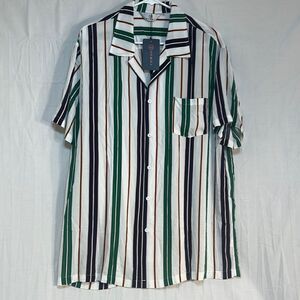 UOMOZ brand soft button down sleeveless shirt NWT‎